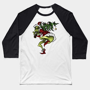 Grinch with christmas tree Baseball T-Shirt